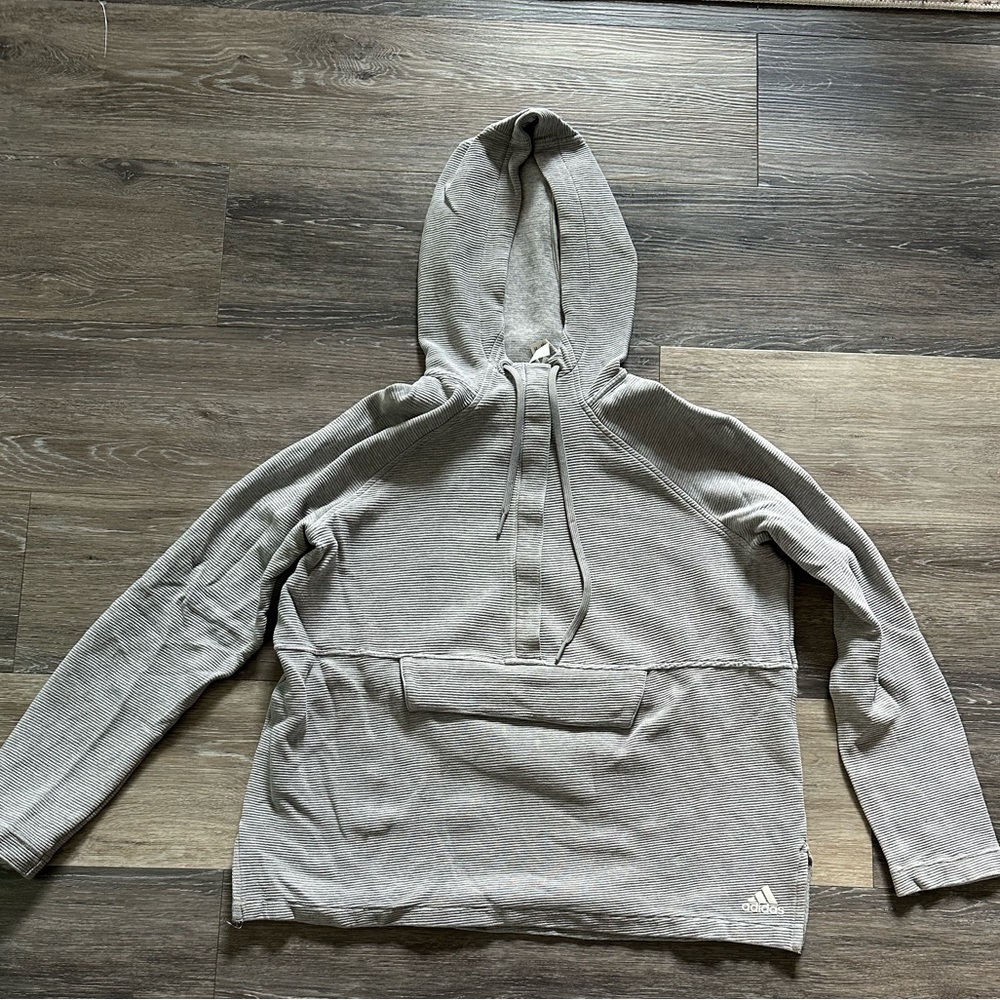 Women’s Adidas Gray Quarter-zip sweatshirt